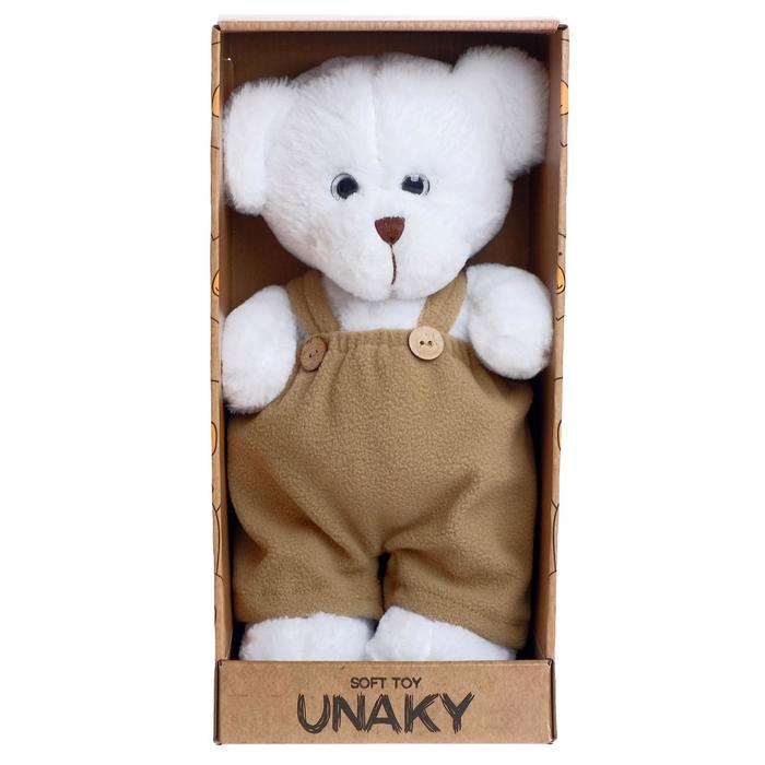 фото Мягкая игрушка "медведица сильва во флисовом комбинезоне хаки", 33 см 0913333s-22l unaky soft toy