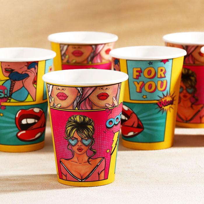 

Стаканчик для декора и флористики, UPAK LAND, разноцветный, розовый, "POP ART", 1шт., 11 х 9 см