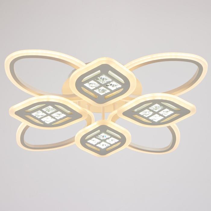 

Люстра с ПДУ 1162/8WT LED 160Вт 3000-6000К диммер белый 70х70х10 см