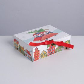Складная коробка подарочная «Новогодние истории», 16.5 х 12.5 х 5 см, Новый год