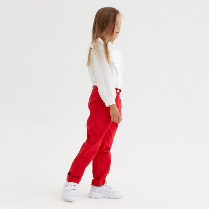 

Брюки для девочки MINAKU: Casual collection KIDS, цвет красный, рост 128 см