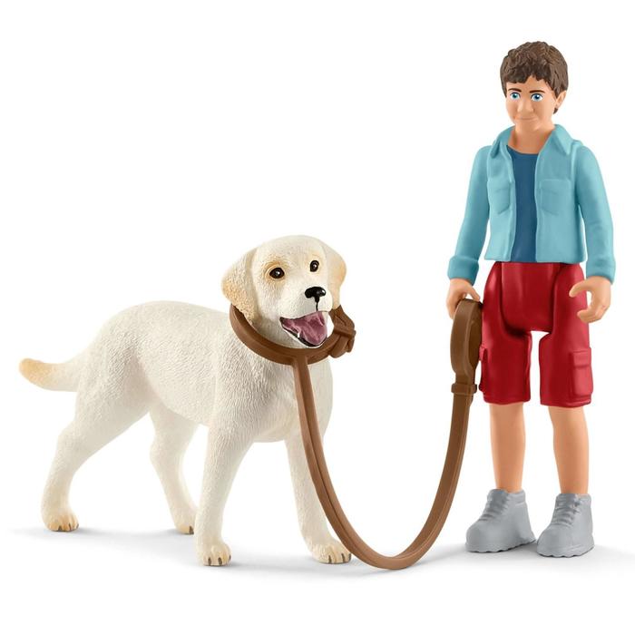 фото Игровой набор «на прогулке с лабрадором» schleich