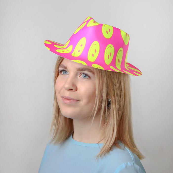 фото Карнавальная шляпа «смайл», с выемкой, 30х25х10 см страна карнавалия