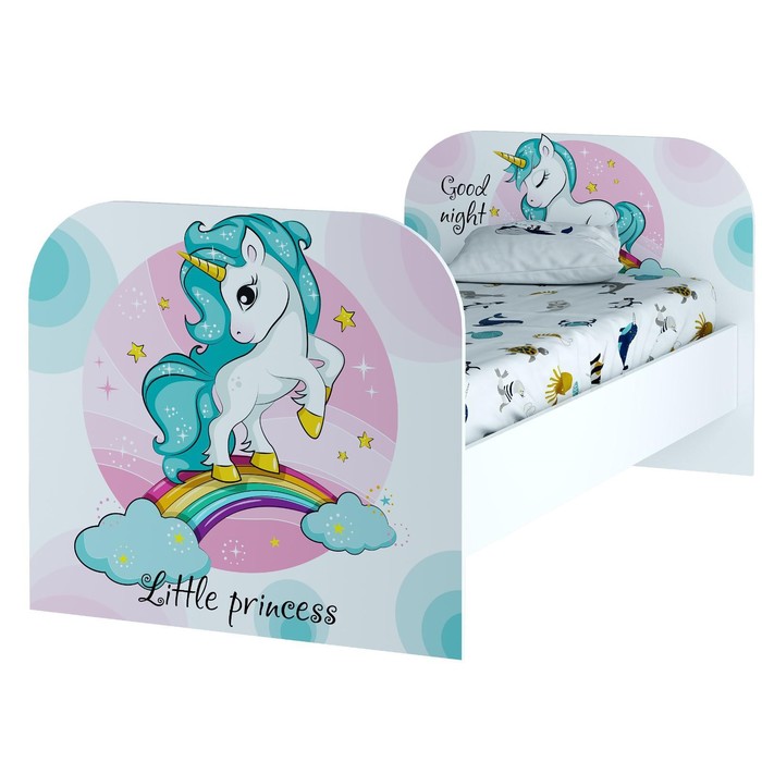 фото Кровать односпальная тойс 1832х800 белый/little pony