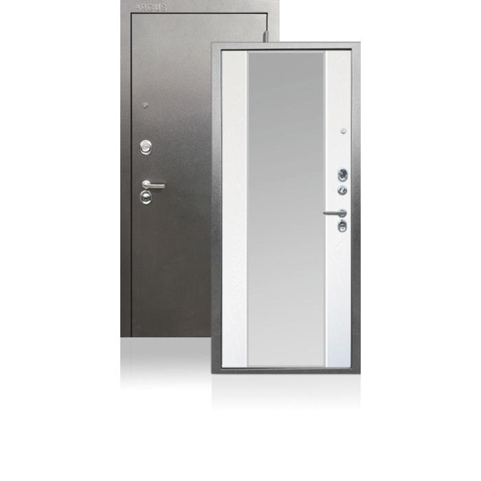 Входная дверь «ДА96 Антураж», 870 × 2050 мм, левая, цвет антик серебро / роял вуд белый входная дверь тринити антик ромео 870×2060 мм левая цвет серебро эмалит белый