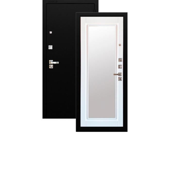 Входная дверь ARGUS «ДА96 Крейзи», 970 × 2060 мм, левая, цвет чёрный шёлк / софт милк входная металлическая дверь интекрон греция лучи м чёрный шелк софт милк