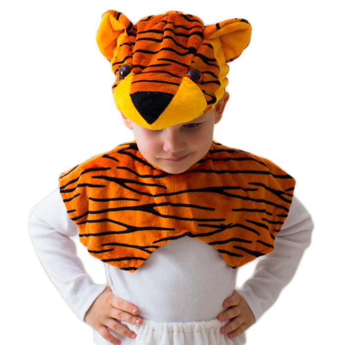 фото Карнавальный костюм «тигрёнок», шапка, накидка на липучке бока