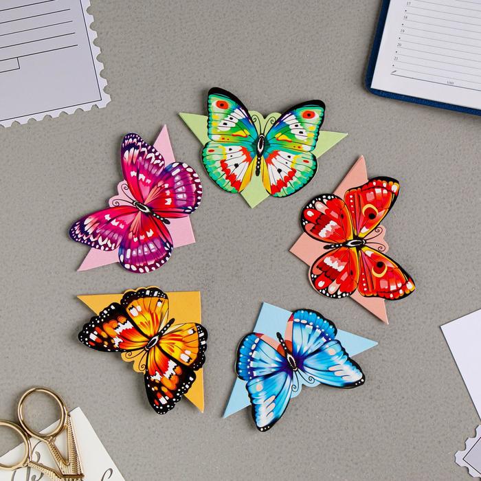 фото Набор фигурных закладок "бабочки" 12 х 12 см фда-card