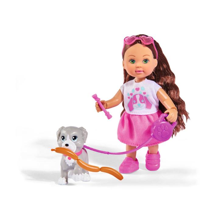 Кукла «Еви» 12 см, с собачкой и аксессуарами