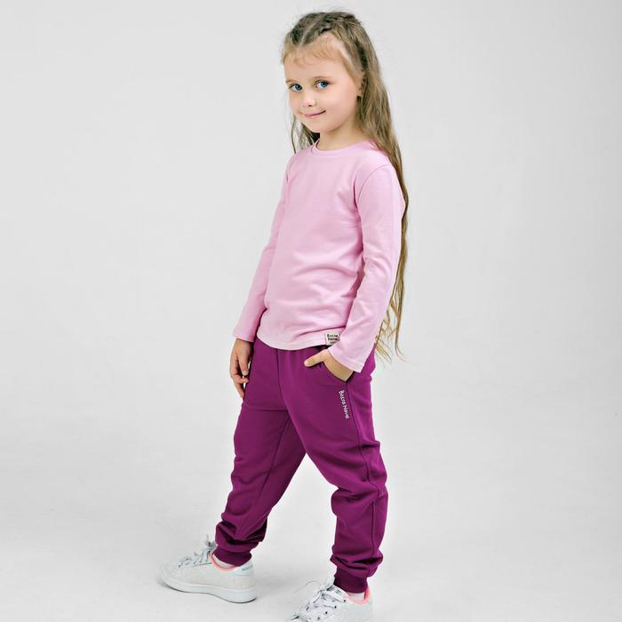фото Брюки для девочки «basic», рост 104 см, цвет фиолетовый bossa nova