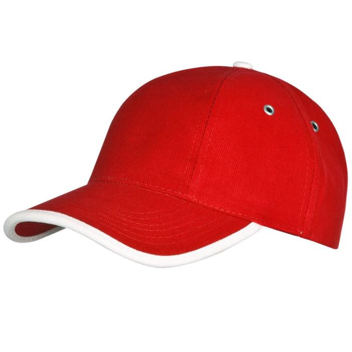 Бейсболка Unit Trendy, размер 56-58, цвет красный с белым