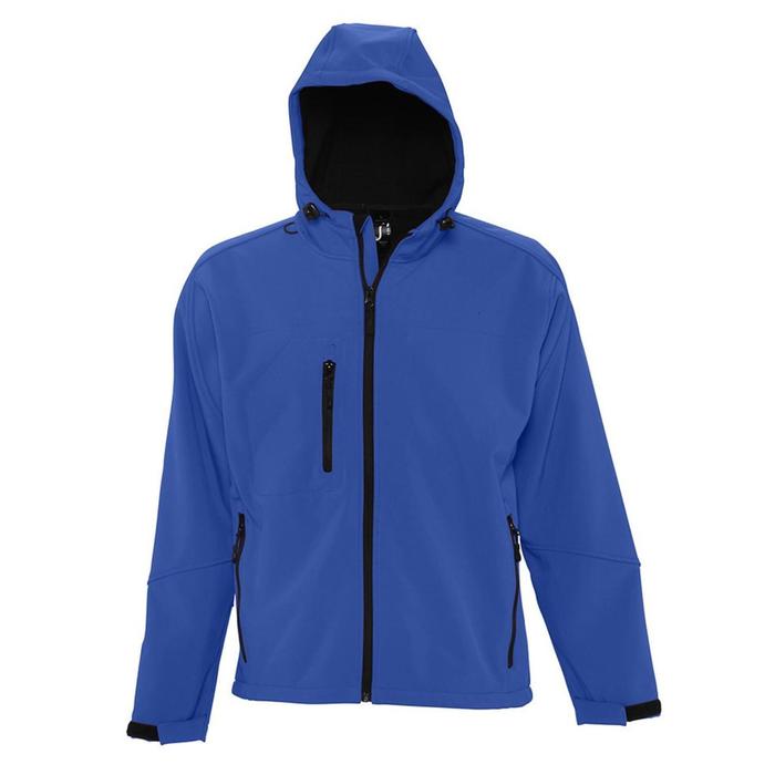 фото Куртка мужская с капюшоном replay men, размер xxl, цвет ярко-синий sol's