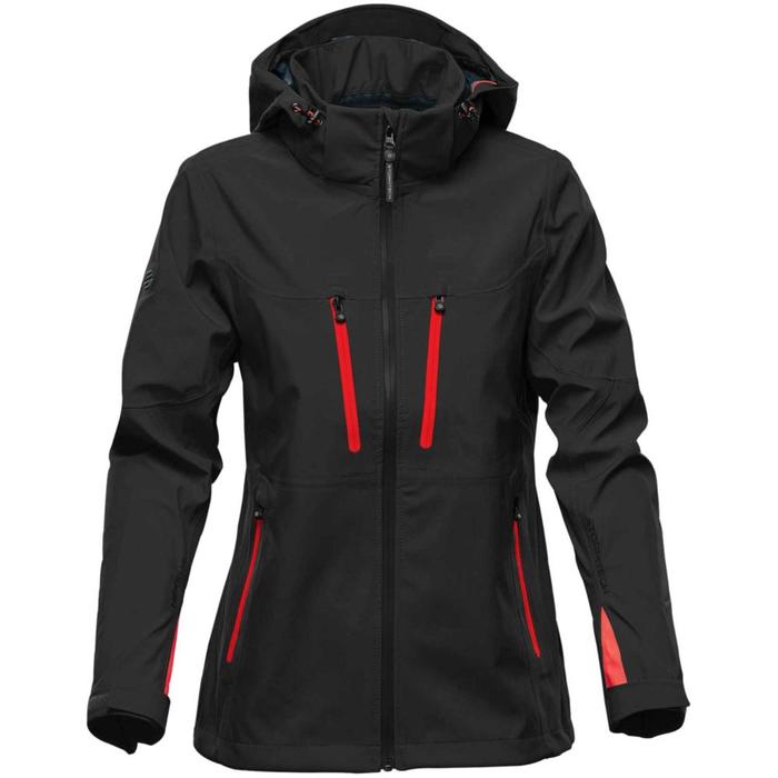 фото Куртка софтшелл женская patrol, размер l, цвет чёрный с красным stormtech