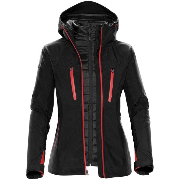 фото Куртка-трансформер женская matrix, размер s, цвет чёрный с красным stormtech
