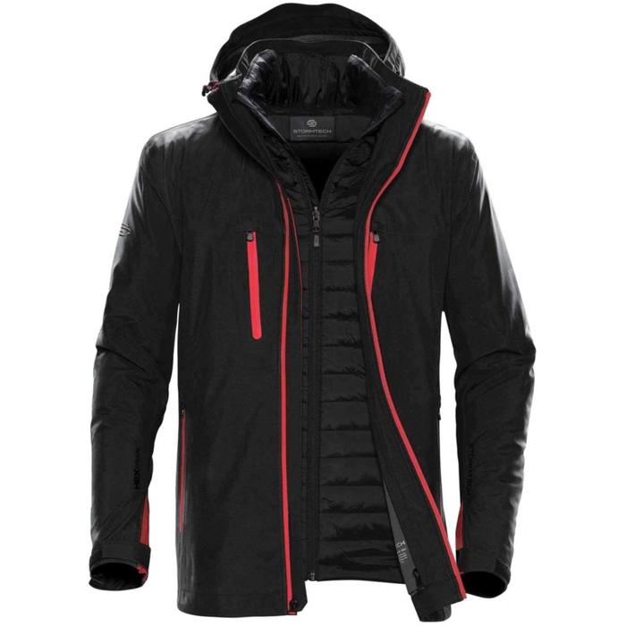 фото Куртка-трансформер мужская matrix, размер xl, цвет чёрный с красным stormtech