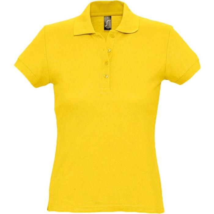 фото Рубашка поло женская passion 170, размер l, цвет жёлтый sol's