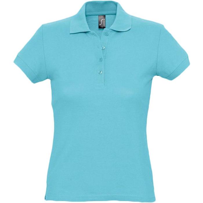 фото Рубашка поло женская passion 170, размер xl, цвет бирюзовый sol's