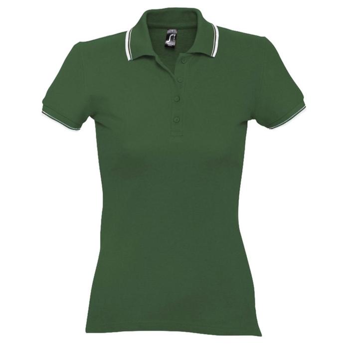 фото Рубашка поло женская practice women 270, размер m, цвет зелёный с белым sol's