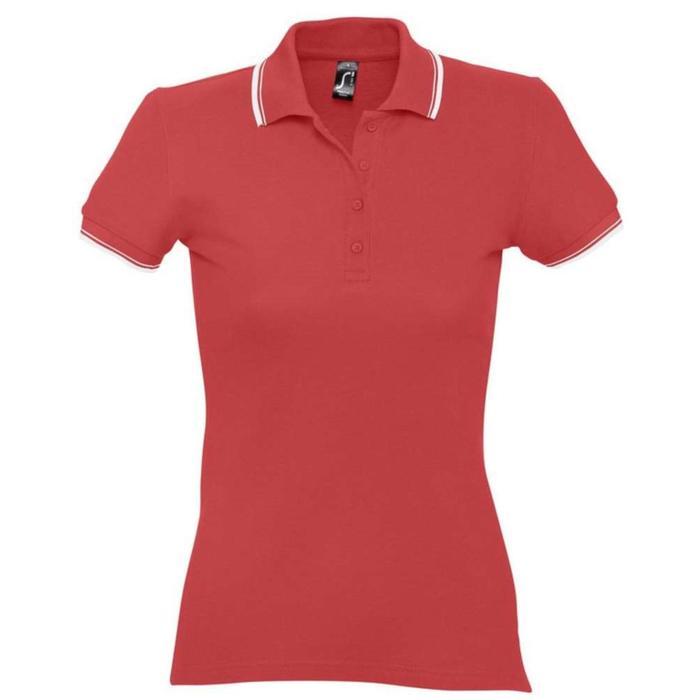 фото Рубашка поло женская practice women 270, размер s, цвет красный с белым sol's