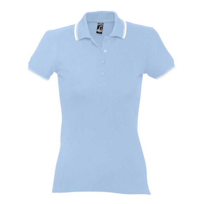 фото Рубашка поло женская practice women 270, размер xl, цвет голубой с белым sol's