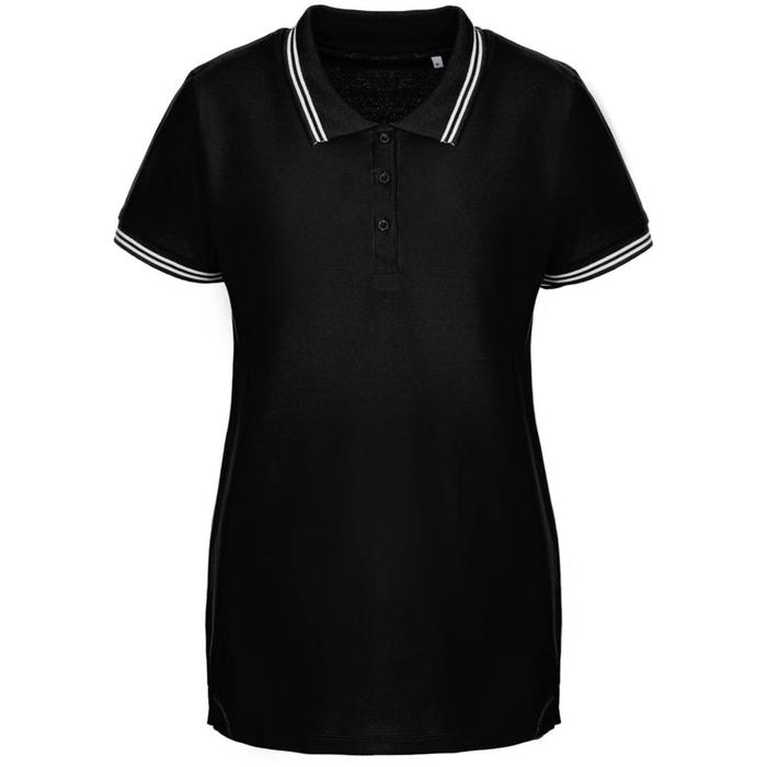 Рубашка поло женская Virma Stripes Lady, размер L, цвет чёрный