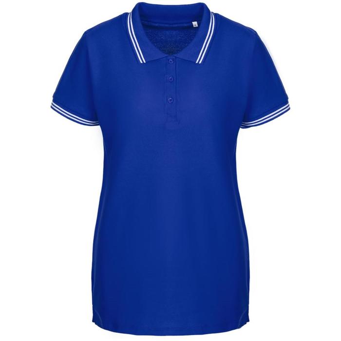 фото Рубашка поло женская virma stripes lady, размер l, цвет ярко-синий unit