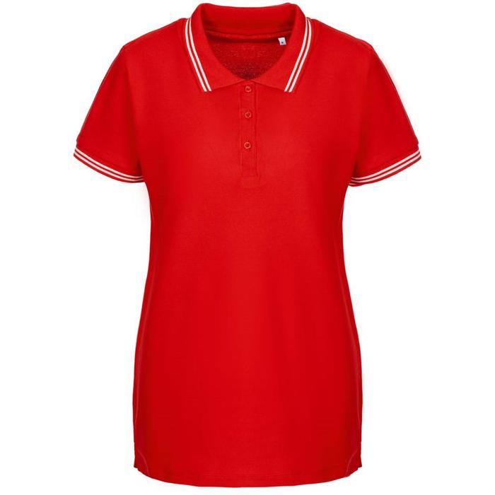 Рубашка поло женская Virma Stripes Lady, размер S, цвет красный