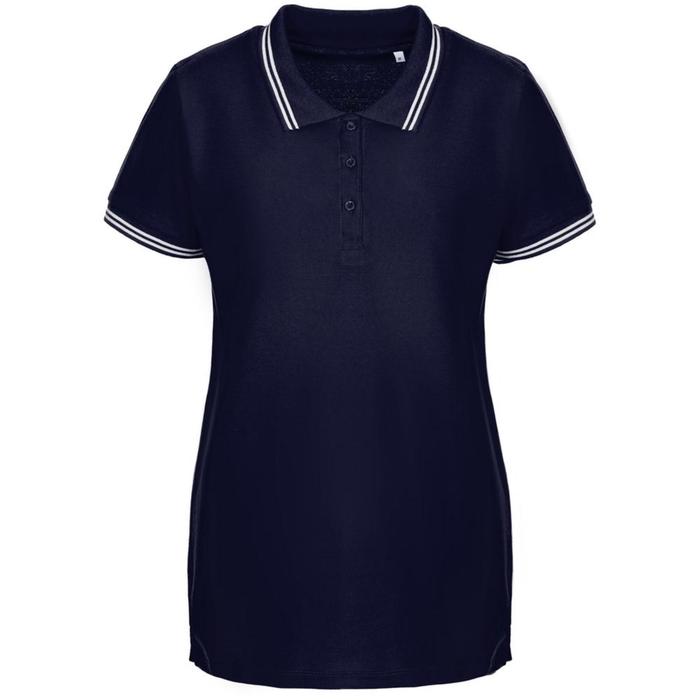 Рубашка поло женская Virma Stripes lady, размер XL, цвет тёмно-синий
