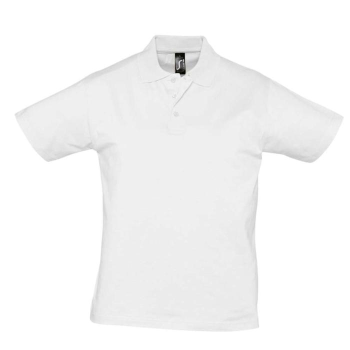 фото Рубашка поло мужская prescott men 170, размер m, цвет белый sol's