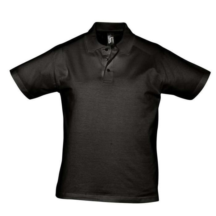 фото Рубашка поло мужская prescott men 170, размер m, цвет чёрный sol's