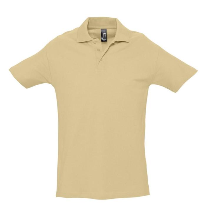 фото Рубашка поло мужская spring 210, размер m, цвет бежевый sol's