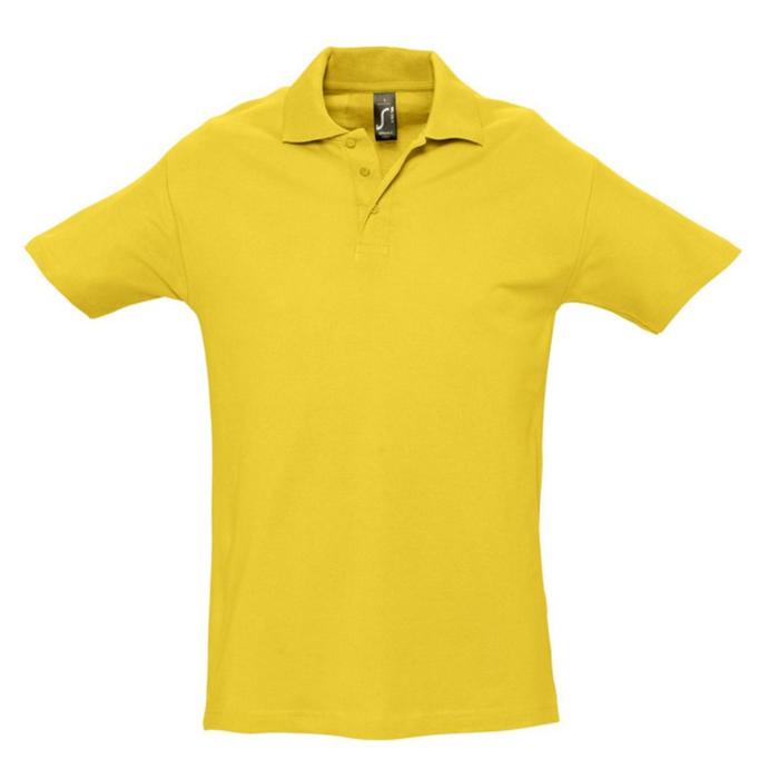 фото Рубашка поло мужская spring 210, размер s, цвет жёлтый sol's
