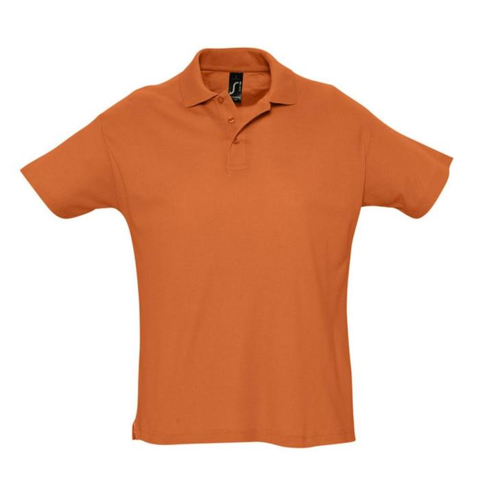 фото Рубашка поло мужская summer 170, размер l, цвет оранжевый sol's