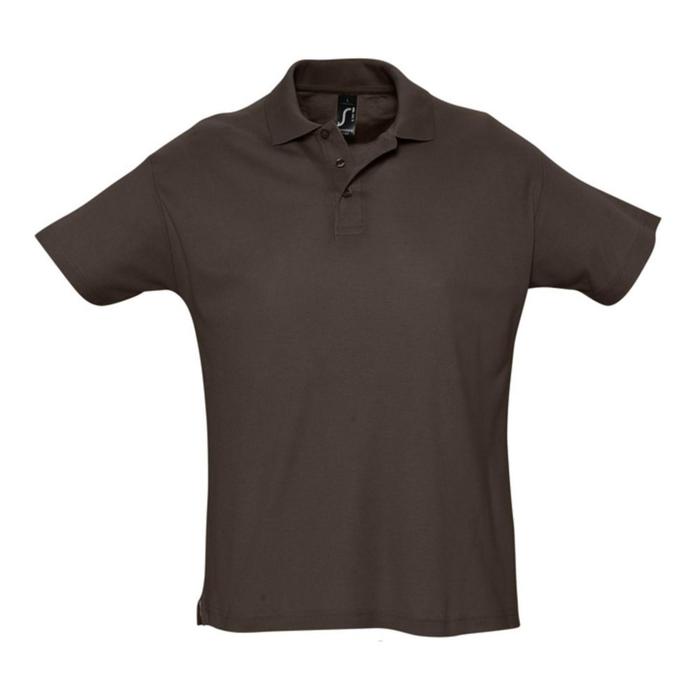 фото Рубашка поло мужская summer 170, размер l, цвет тёмно-коричневый sol's