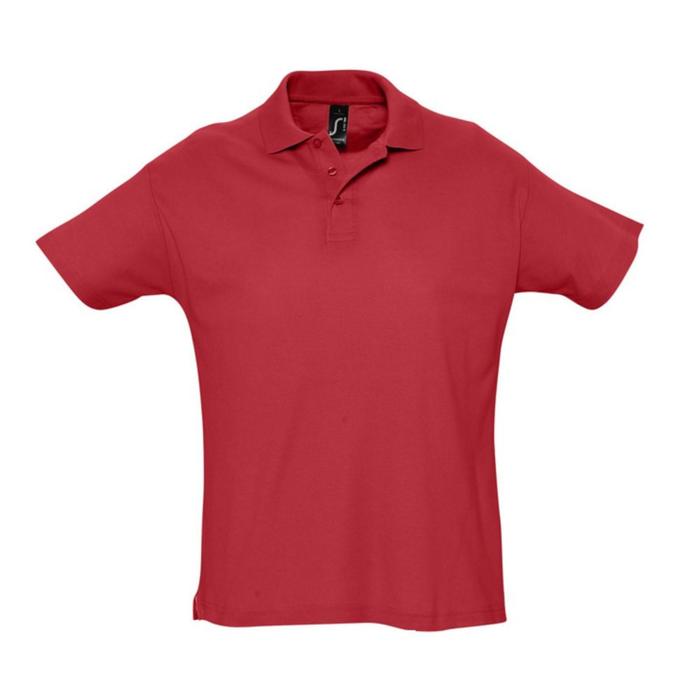 фото Рубашка поло мужская summer 170, размер m, цвет красный sol's