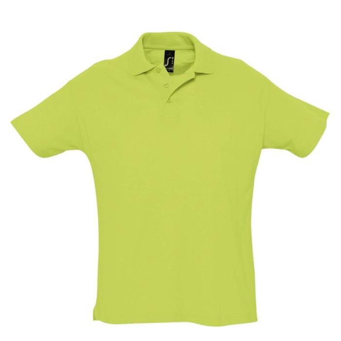 фото Рубашка поло мужская summer 170, размер s, цвет зелёный sol's