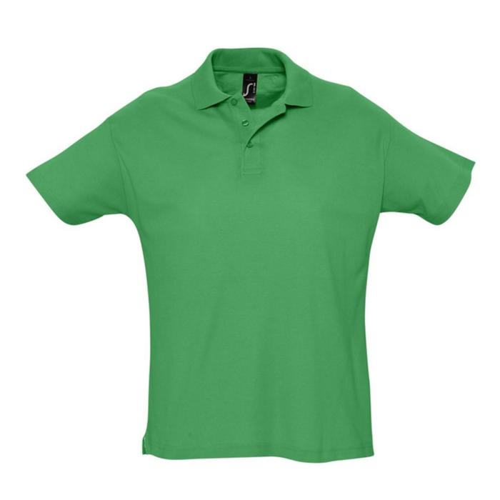 фото Рубашка поло мужская summer 170, размер s, цвет ярко-зелёный sol's
