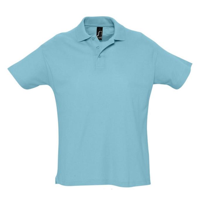 фото Рубашка поло мужская summer 170, размер xs, цвет бирюзовый sol's