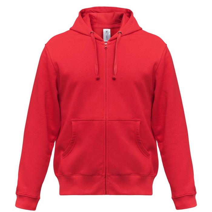 фото Толстовка мужская hooded full zip, размер m, цвет красный bnc