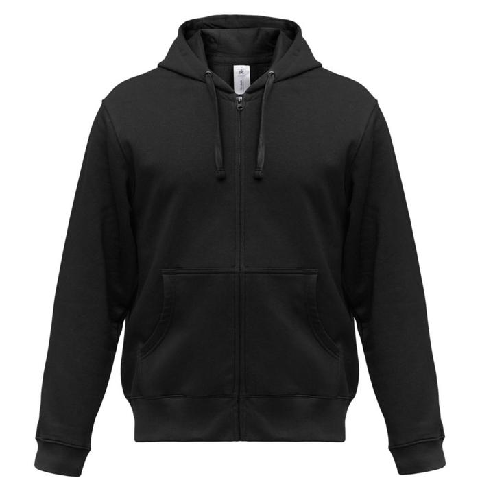 фото Толстовка мужская hooded full zip, размер s, цвет чёрный bnc