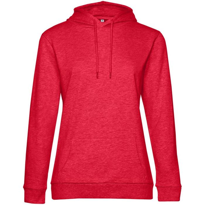 

Толстовка с капюшоном женская Hoodie, размер XXL, цвет красный меланж