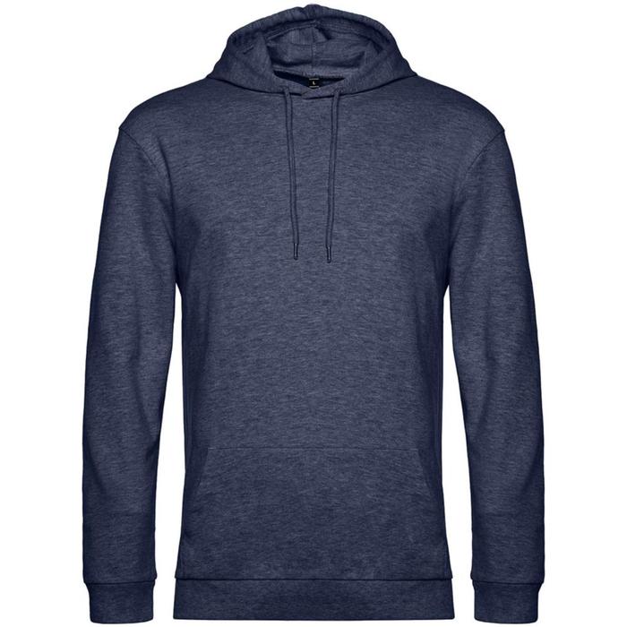 фото Толстовка с капюшоном унисекс hoodie, размер l, цвет синий меланж bnc