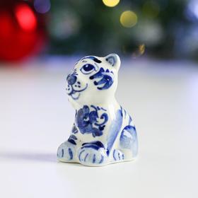

Сувенир "Тигр Рик" 5см, гжель