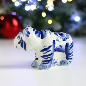 

Сувенир "Тигр Шархан" 7,5 х12 см, гжель