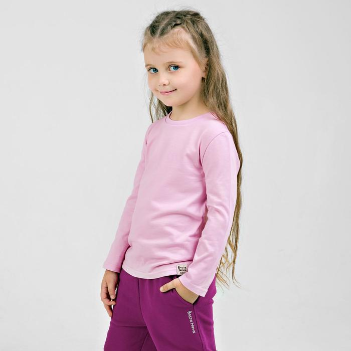 фото Лонгслив для девочки «basic», рост 104 см, цвет сиреневый bossa nova