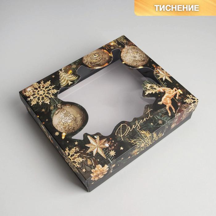 Коробка подарочная «Gold», 23.5 × 20.5 × 5.5 см коробка подарочная gold flamingo