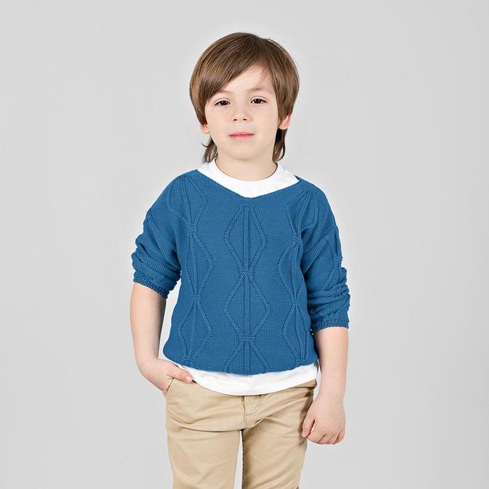 Джемпер для мальчика «Basic», рост 104 см, цвет голубой