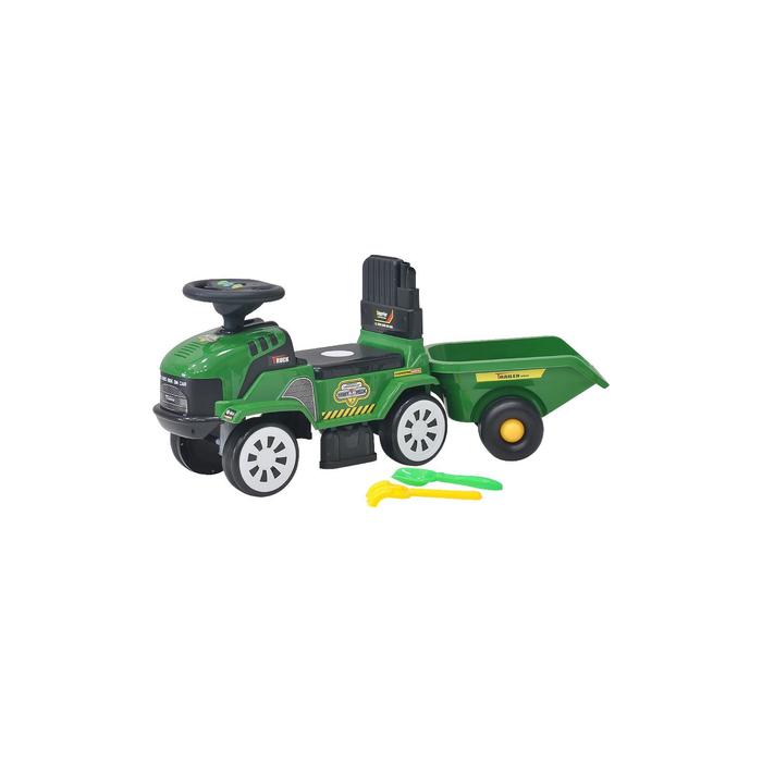 Детская Каталка Everflo Tractor, green, c прицепом