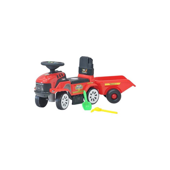 Детская Каталка Everflo Tractor, red, c прицепом