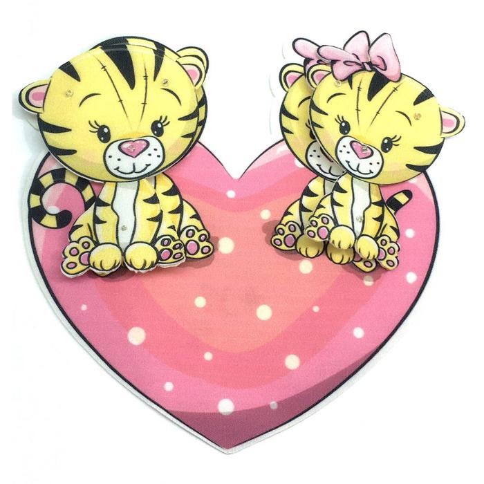 Нашивка «Тигрята на сердце 3D», размер 19x19 см